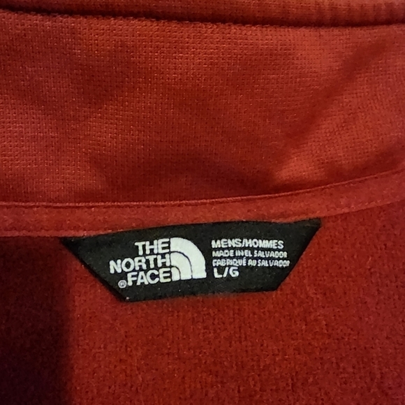 North face burgundy Red Long Sleeve Polo Shirt - Picture 6 of 6